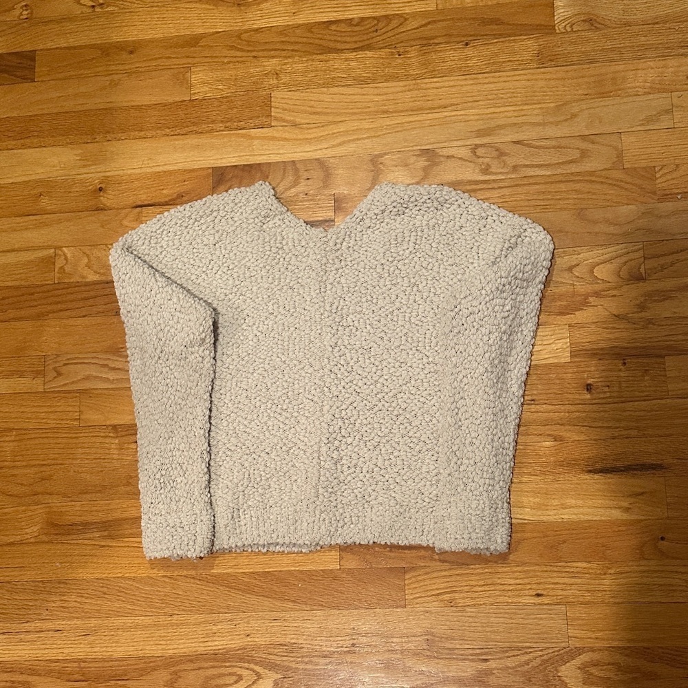 Hippie Rose Textured Cream Sweater - Picture 3 of 3